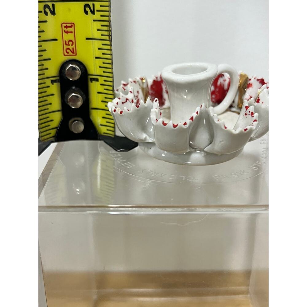 Vintage Small Ceramic Chamberstick or Candle Holder, Maker Unknown - Picture 6 of 7